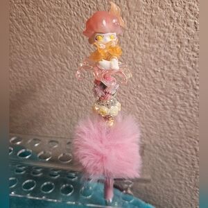 Pink Decorative Pen with Figurine Top